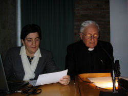 Marina Berardi e P. Mario Gialletti fam